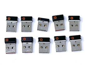 Logitech C-u0007 Lot Of 10 Logi Unifying Receiver Usb Dongles / C-u0008 Tested