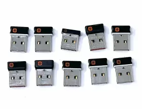 C-u0008 Logitech C-u0007 Lot Of 10 Logi Unifying Receiver Usb Dongles / Tested