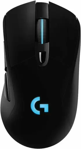 G703  Logitech G 186494263128 Lightspeed Wireless Gaming Mouse With Rubber Side Grip - Black