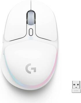 Logitech G 570464693372 G705 Wireless Gaming Mouse Bluetooth Connection - White Mist