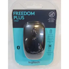 M557 Logitech Freedom Plus Wireless Bluetooth Mouse Black Gray Aa Batteries New