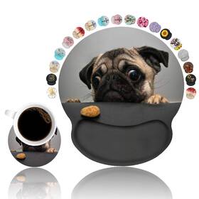 Loworo Lw-mp-a027 Ergonomic Mouse Pad Wrist Support With Coasters Set Cute Large Rest Pa