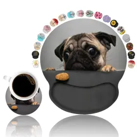 Lw-mp-a027 Loworo Ergonomic Mouse Pad Wrist Support With Coasters Set Cute Large Rest Pa