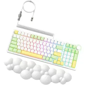 Ak992 Magic-refiner Ajazz Wireless Mechanical Gaming Keyboard And Cloud Wrist Rest Coil