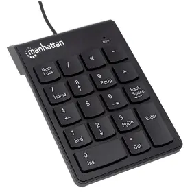 179911 Manhattan Wired Usb Numeric Keypad 18 Full Size Keys And Ultra Slim Lightw
