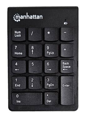 Manhattan 179928 Numeric Keypad Wireless 2.4ghz Usb-a Micro Receiver 18 Full Size