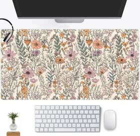 Mechanical Cattle Dm-000 Wild Flowers Gaming Mouse Pad Floral Cute Keyboard Mat Full Desk Prot