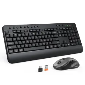 C5000 Meetion Master Wireless Keyboard And Mouse Combo Computer With Wrist Rest Multime