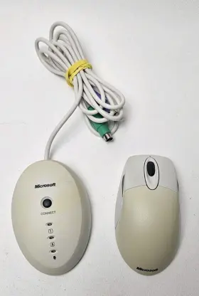 X08-41472 Microsoft X08-25291 Vintage Wireless Wheel Mouse With Receiver