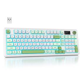 Mosptnspg B0cs2swkl9 Rgb Mechanical Feel Membrane Wireless Keyboard Wired/bt/2.4g