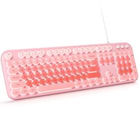 Mowux Sk-693el Wired Keyboard With Backlit Light Up Computer Keyboards Multimedia Keys