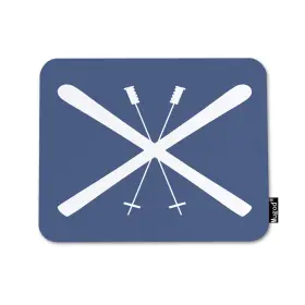 Mouse-pads-a24 Mugod Mouse Pad Skiing Skis Navy Live Decor Gaming Rectangle Non-sl