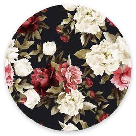 Nphuriy Pmaohgc2004asd Mouse Pad Watercolor Floral With Roses Mat Round