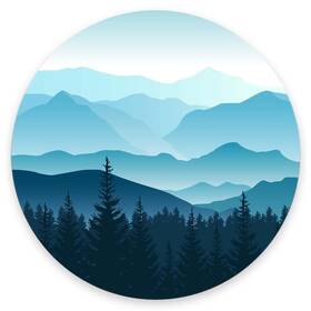 Nphuriy Pmaohgc2100asd Mouse Pad Misty Forest Washable Round Cloth Mousepad For Gaming O