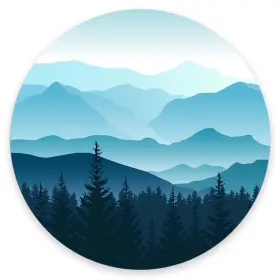 Pmaohgc2100asd Nphuriy Mouse Pad Misty Forest Washable Round Cloth Mousepad For Gaming O