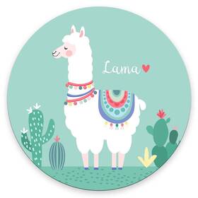 Nphuriy Pmaohgc2414asd Mouse Pad Llama Washable Round Cloth Mousepad For Gaming Office L