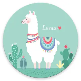 Pmaohgc2414asd Nphuriy Mouse Pad Llama Washable Round Cloth Mousepad For Gaming Office L
