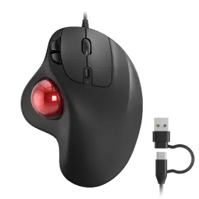 M509 Nulea Trackball Mouse Wired Ergonomic Design Easy Thumb Cont... Fast Ship