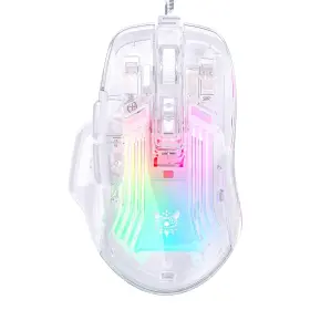 Cw923 Onitoon Wired Gaming Mouse With Transparent Crystal Shell Custom Led Light... Fast Ship