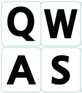 Online-welcome English-us 5 Choose White2 English Us Large Letters White Keyboard Stickers
