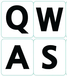 Online-welcome English-us 5 Choose White2 English Us Large Letters White Keyboard Stickers