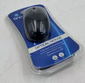 0na11h0091 Onn 3-button Optical Mouse Usb Black
