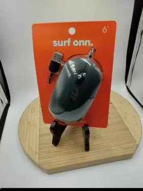 Onn 681131308953 Optical Mouse Wired Usb Scroll Wheel 3 Button Grey 6ft Plug And Play Surf
