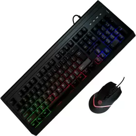2400dpi Periphio 698869563653 Wired Rgb Gaming Keyboard And Mouse Combo Anti-ghosting Keys