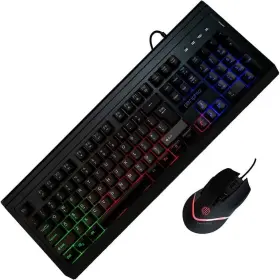 Per-rbkm-g1-bs Periphio Wired Rgb Gaming Keyboard Mouse Combo Anti-ghosting Keys - 4 Dpi Level