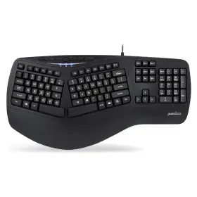 Periboard-312 Perixx 11350 Ergonomic Backlit Keyboard - Wired Usb With 2 Hubs Nat