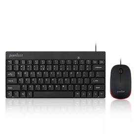 Perixx 11486 Periduo-212 Wired Mini Keyboard And Mouse Set Usb Connection Black