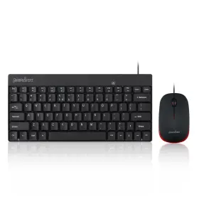 Periduo-212 Perixx 11486 Wired Mini Keyboard And Mouse Set Usb Connection Black