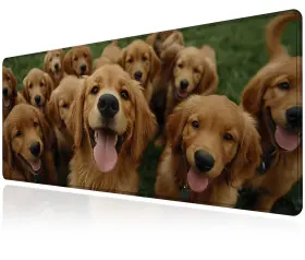 Piday 717121811377 Large Golden Retriever Mouse Pads For Desk Gaming Mousepad Keyboard And