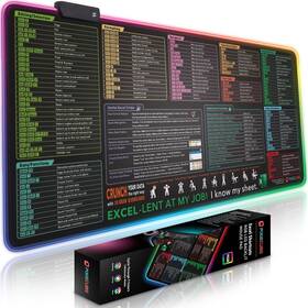 Pixiecube Gg-2335-c Excel Shortcut Keys Led Mouse Pad - Colorful Rgb Luminous Extended ... Fast Ship