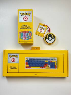 Pok Mon 199592667439 Target X Wireless Keyboard And Mystery Water-type Bottles Charm