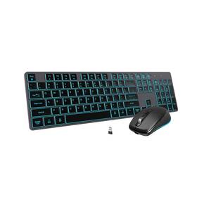 Powzan 712933891063 Backlit Wireless Keyboard And Mouse Rechargeable Quiet Mou