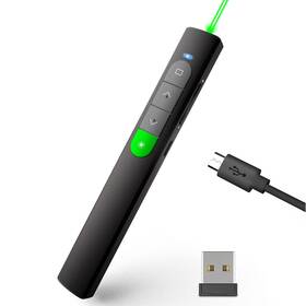 Pptslid Gx61-g Rechargeable Presentation Clicker Wireless Presenter - For Powerpoint