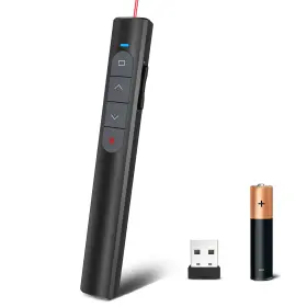 Wp61-r Pptslid Presentation Clicker Wireless Presenter Remote Powerpoint Computer C
