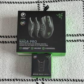 Razer Rz0103420100r3u1 Naga Pro Wireless Mouse Jumping Scroll Wheel And Chroma Dock Working