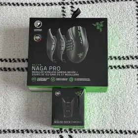 Rz0103420100r3u1 Razer Naga Pro Wireless Mouse Jumping Scroll Wheel And Chroma Dock Working