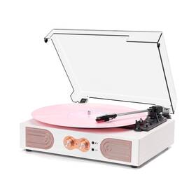 Record Player 831316 Vinyl With Built-in Speakers 3-speed Vintage - Gold