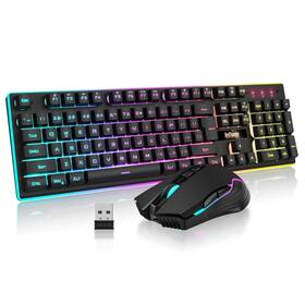 Redthunder Game-yx-910 K10 Wireless Gaming Keyboard And Mouse Combo Led Backlit Recharge