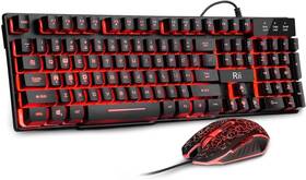 Rii 952917777411 Gaming Keyboard And Mouse Set 3-led Backlit Mechanical Feel Business Off