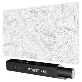 Rinaze Ri-wtp002 Extra Large Gaming Mouse Pad With White Topographic Xxl Mousepad Big