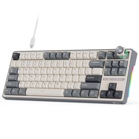 Rk Royal Kludge R87-pro R87 Pro Wired Mechanical Keyboard With Hot Swappable Knob 75%