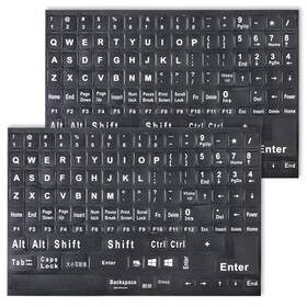 Salbsever M0gcvetcf 2 Pack Universal English Computer Stickers Keyboard Replacement Letters