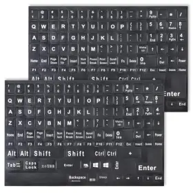 M0gcvetcf Salbsever 2 Pack Universal English Computer Stickers Keyboard Replacement Letters