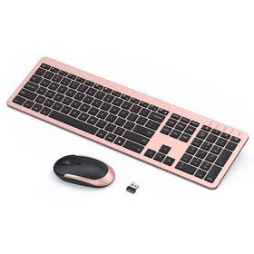 Seenda Keyboard-mouse-038-3-sd Rechargeable Wireless Keyboard Mouse Combo Full Size Cordless Keyboard