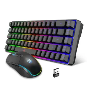Cpt-auo-739 Snpurdiri 60% Wireless Gaming Keyboard And Mouse Combo Led Backlit Rechargeab