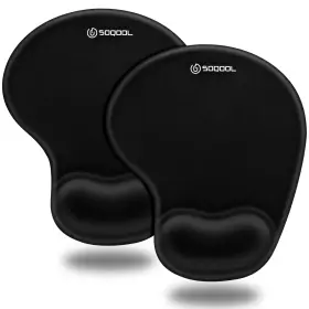 Soqool 955543347850 Mouse Pad 2 Pack Ergonomic Pads With Comfortable Gel Wrist Rest